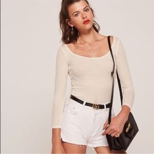 Reformation Kendra Top in Ivory